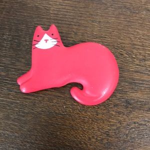 Vintage HMK cat brooch